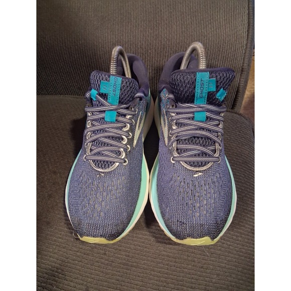 Brooks Ghost 11 Womens Running Shoes Navy Blue Size 7.5 B Medium 1202771B493 - Picture 2 of 8